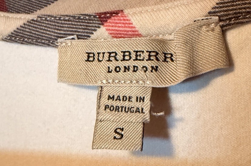 Burberry London Nova Check Trim Tank Top White Sleeveless Shirt S