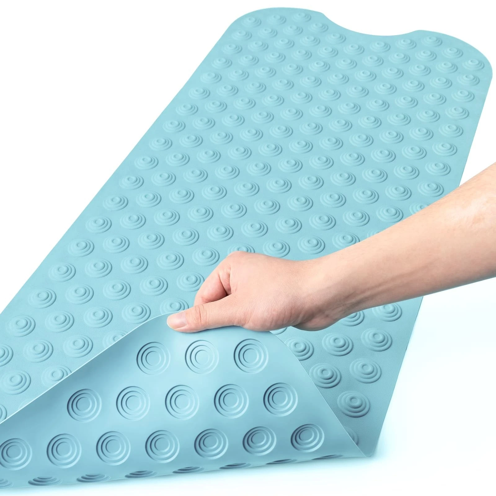Bligli Bathtub Mat Non-Slip Without Suction Cups, 39x16inch Extra Long Bath M...