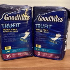 2 Brand New GoodNites 37137 Unisex L/XL Size Disposable Diapers Liners Only