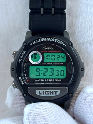 CASIO ILLUMINATOR! CASIO SPORT WATCH WITH (EL) BACKLIGHT AFTERGLOW & (WR) 50 M.