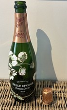 Perrier Jouet Belle Epoque Champagne Bottle. 2004. EMPTY. Hand Painted.  750ml. 