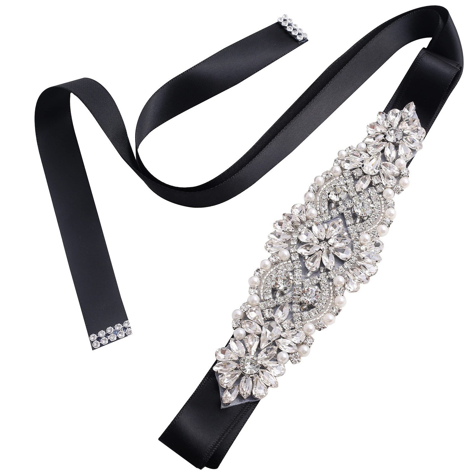 Crystal Bridal Belt for Wedding Gown, Wedding Dress Belts with Rhinestones an...