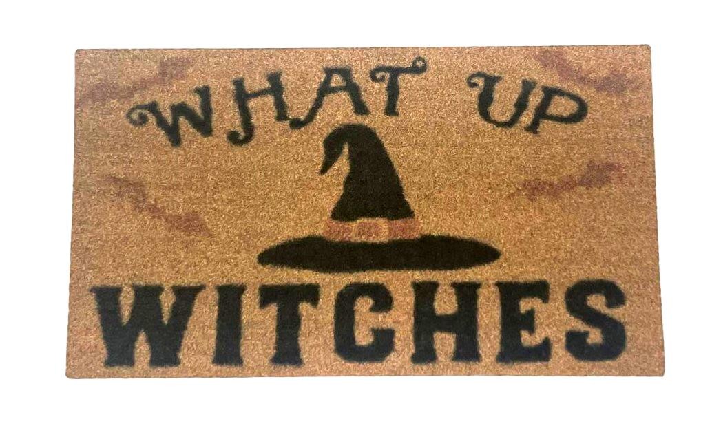 Dolls House Door Mat “What Up Witches” Halloween Miniature Hall Step Accessory