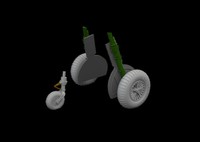 Eduard Accessories 648998 - 1:48 Bf 108 Wheels Spoked Eduard - Neu