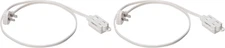 Extension Cord with Multiple Outlets, 3 ft 2-Prong Indoor Power Strip, Flat Plug