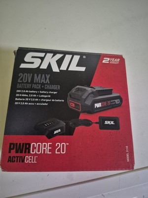 Skil  20V Max -Lithium-Ionen-Akku mit 2,0 Ah & 1,0A Ladegerät   PWRCORE 20  