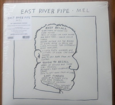 EAST RIVER PIPE-MEL WHITE VINYL LTD SECRET SOCIETY CLUB EDITION NEW / SEALED