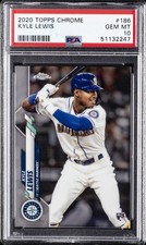 2020 TOPPS CHROME #186 KYLE LEWIS ROOKIE RC PSA 10