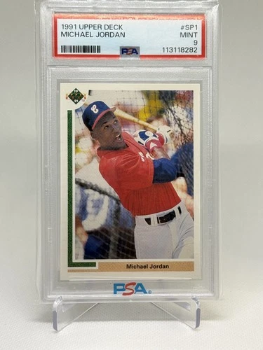 1991 Upper Deck Baseball MICHAEL JORDAN RC ROOKIE CARD PSA 9 MINT