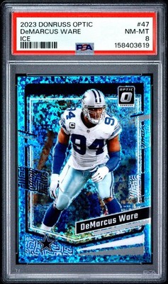 POP 1 2023 PANINI DONRUSS OPTIC ICE #47 DeMARCUS WARE RARE Sparkle Cracked /15