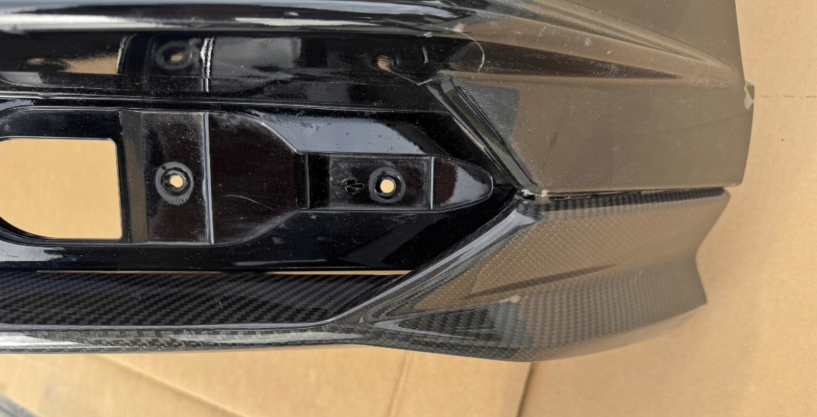 Lamborghini URUS S Performante Front Bumper Carbon Complete Assembly Black OEM