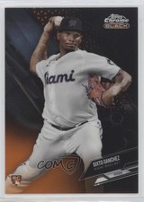 2021 Topps Chrome Black Orange Refractor 22/25 Sixto Sanchez #76 02w5