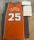 ADIDAS NBA AUTHENTICS VINCE CARTER SIGNED #25 ORANGE PHX SUNS JERSEY-48 W/COA