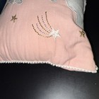 Lil Pixies Unicorn Embroidered Throw Pillow Pink & Gray Shooting Stars 19 x 12” — photo 7