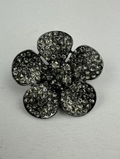 Adjustable Rhinestone Flower Shaped Ring