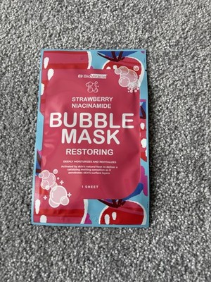BioMiracle Strawberry Niacinamide Bubble Mask Restoring Sheet