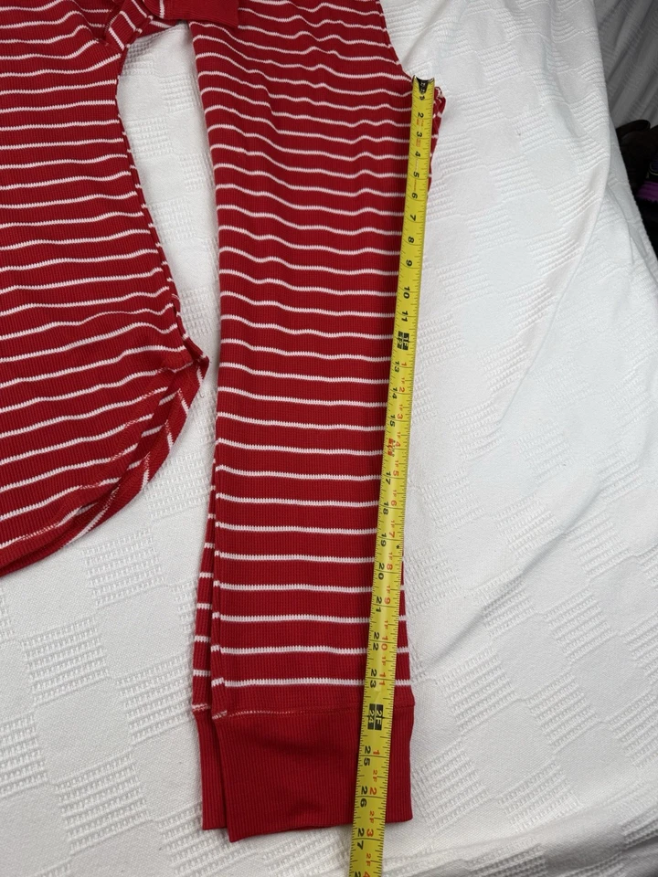 Gilligan O’Malley Womens Holiday Christmas Pajama Set Red White Striped Large - Image 4 of 4