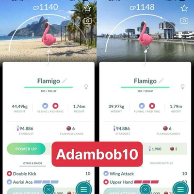 #ad Pokémon Go Non Shiny Flamigo Background Cologne Rio de Janeiro Mini or Trade $2.90