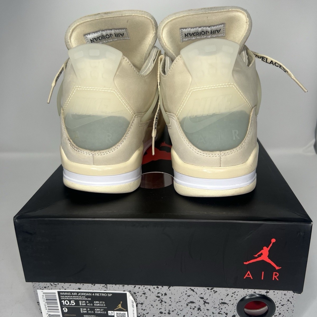 靴 Off-White Nike Air Jordan 4 SP Sail 27.5 Off White X Wmns Jordan 4 Retro SP 'Sail' - Air Jordan - CV9388