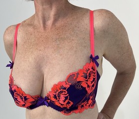 BNWT Agent Provocateur Karlie Set (Bra, Belt & Brief) Purple Size 34DD / AP4 L