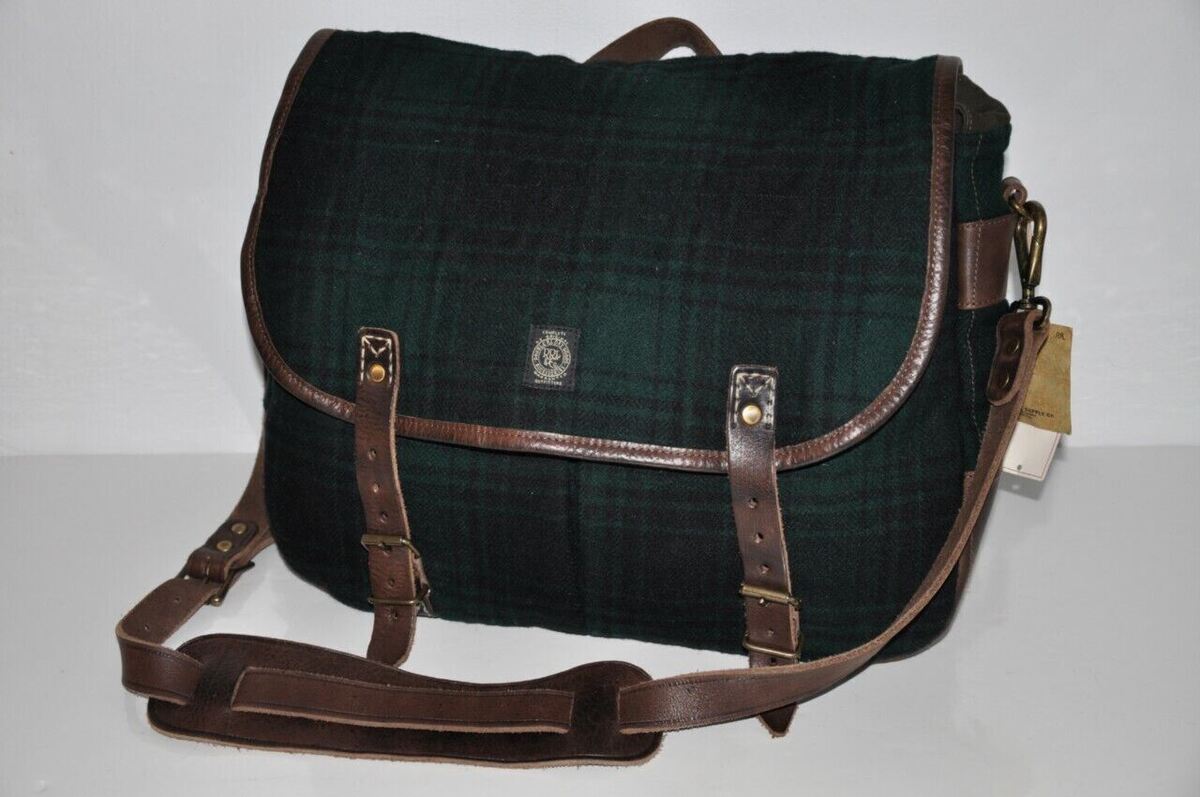 Ralph Lauren RRL Vintage Leather & Wool Shoulder Messenger Ralph Lauren RRL Vintage Leather & Wool Shoulder Messenger