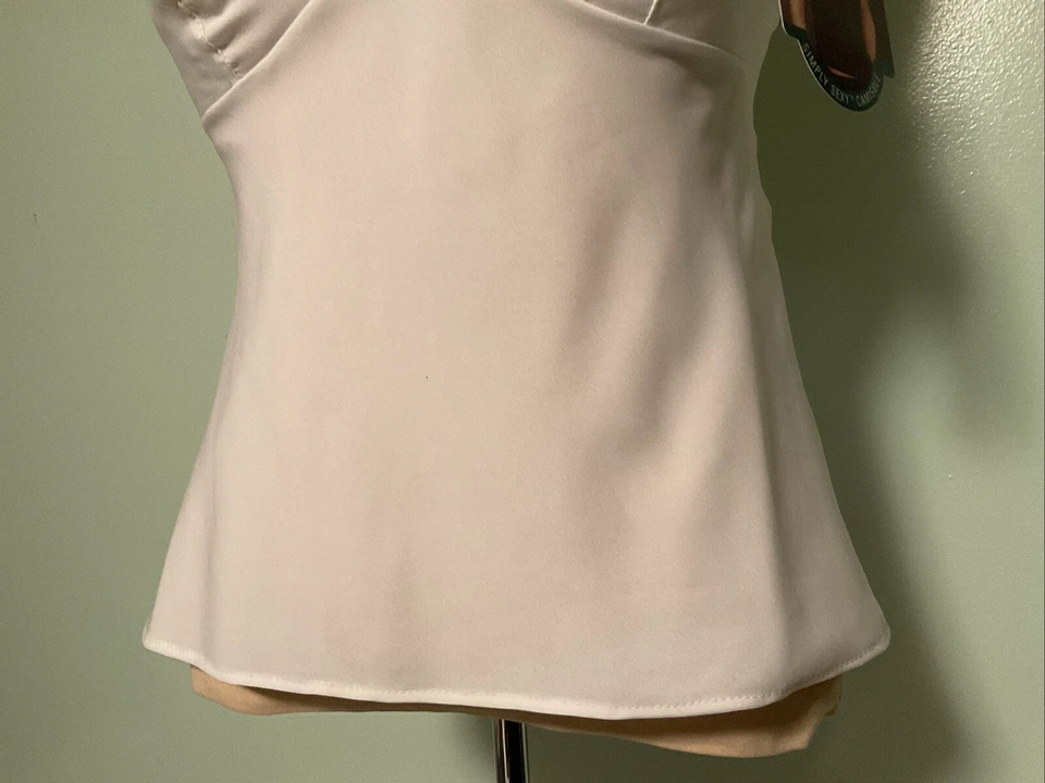 Top Camisola Vintage Vassarette Blanco Satinado Simplemente Sexy Talla S Hecho en EE. UU. NUEVO CON ETIQUETAS Foto 3 de 4