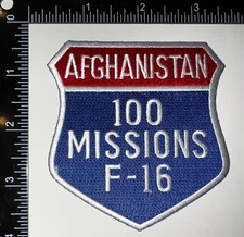 OEF Afghanistan USAF Air Force 100 Missions F-16 Fighter Squadron Patch