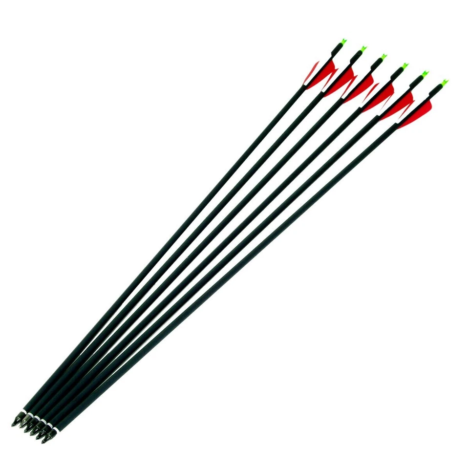 6Pcs 30''OD 7.8mm SP500 Bogenschießen Fiberglaspfeile für Compoundbogen-Jagd - Image 3 of 4