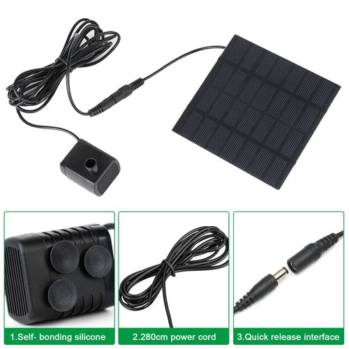 Solar Fountain Powered Bird Bath Floating Water Pump Outdoor Pond Garden Decor - Picture 9 of 20