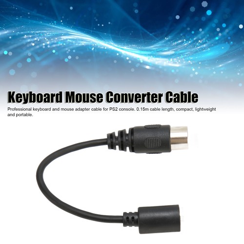 Keyboard Mouse Converter Cable DIN 5 Pin Male To Mini 6 Pin Female Mouse Ada Fit - Picture 4 of 24
