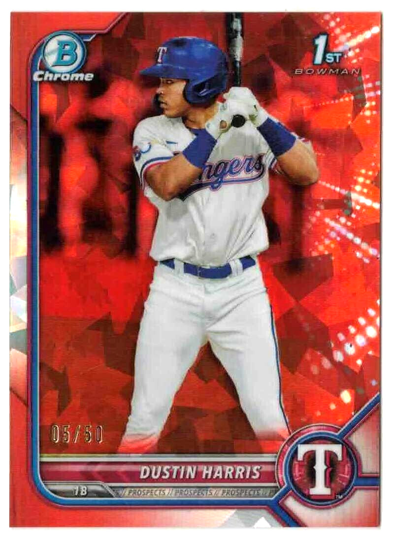 DUSTIN HARRIS 2022 Bowman Sapphire Edition #BCP-119 ORANGE /50 1st Rookie RC SP!