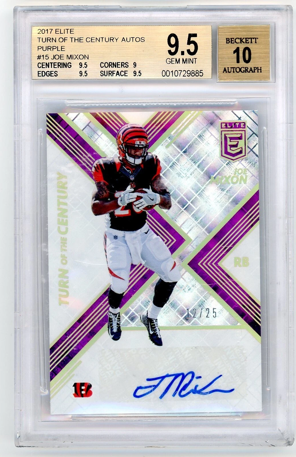 Joe Mixon Panini Donruss Elite Turn of the Century Autographs #TC15 Purple