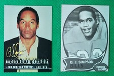 1970 Topps O.J. Simpson MUGSHOT Buffalo Bills GOLD AUTO Celebrities '94 RARE