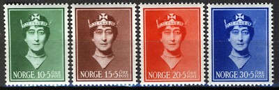 Norway 1939, NK225-28, Queen Maud surtax set MNH, Mi 203-06, Sc#B11-B14