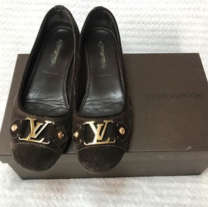 Louis Vuitton Logo Moka Suede Monte Carlo Ballerina Flats Size EU 38, US 7,5  | eBay