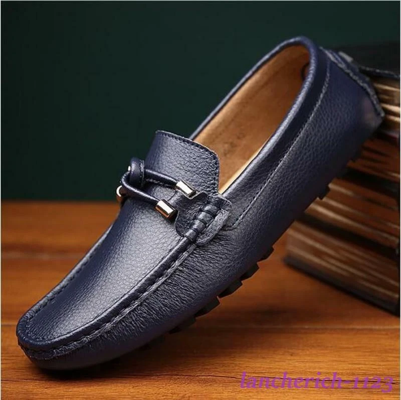 Men s Driving Shoes Casual Gommino Flat Round Toe Slip On Comfort Oversize New