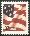 2003 Scott #3629F - 37¢ - FLAG - Single Stamp Water Activated - Mint NH