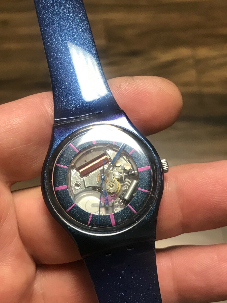 Swatch Watch GV115 PURPLE SUNSET 2001 Fall Winter Great Condition