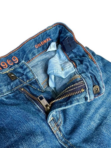 Gap Kids Boys Jeans Size 7 Blue Denim 1969 Original Elastic Adjustable Waist - Picture 3 of 10