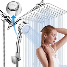 12 Inch Shower Head with Extension Arm Rain Shower head with Handheld Spray