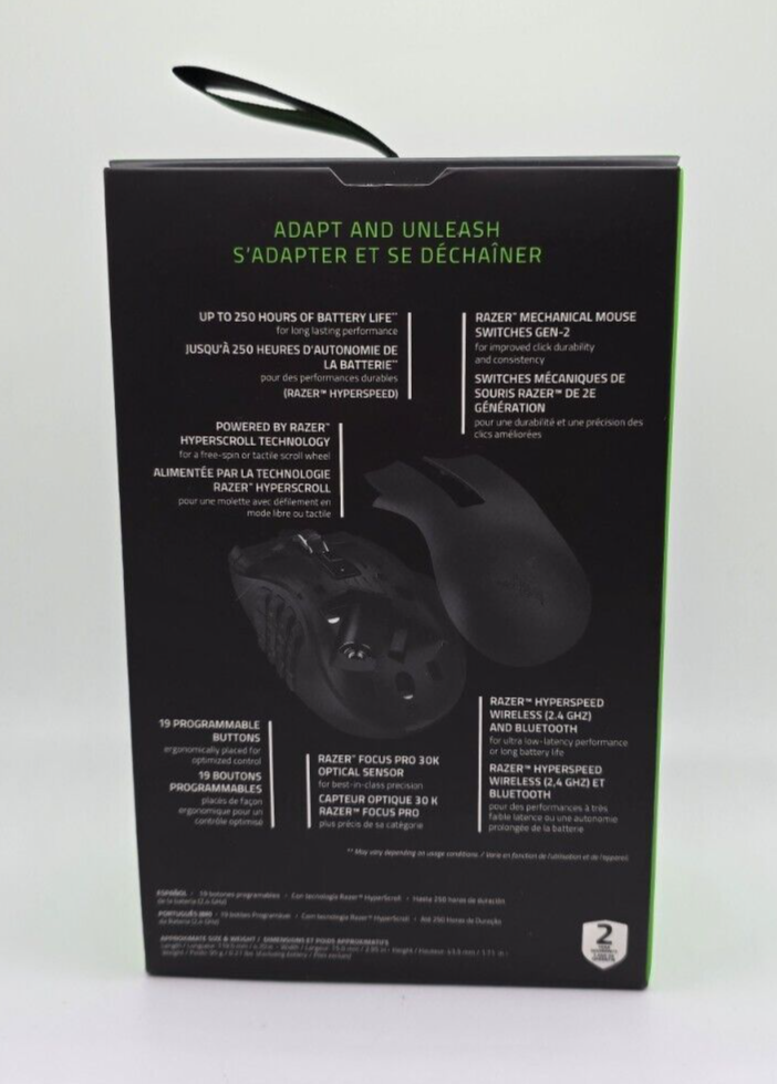 Razer - Naga V2 HyperSpeed MMO Wireless Optical Gaming Mouse | eBay