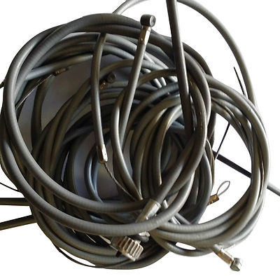 ukscooters VESPA REIBUNGSFREIES NYLONGEFÜTTERTES KABEL-KIT INKL. TACHO PX/LML/P GRAU