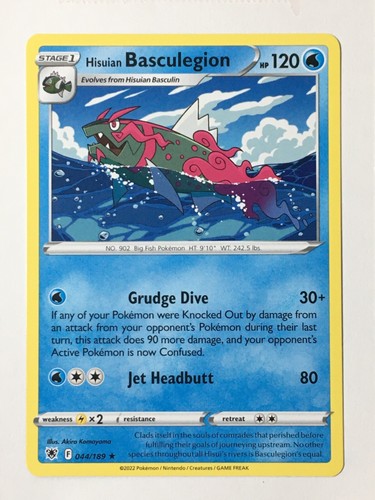 Hisuian Basculegion 044/189 Non Holo Rare Astral Radiance Pokemon Pack Fresh