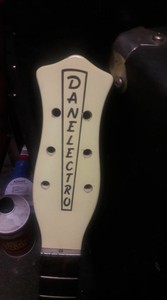 Danelectro-DC-2-korean-neck-for-project-pull-off-lot-of-1-RARE-Daddy-O-yellow
