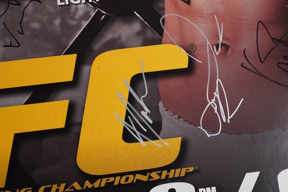 Póster Anderson Silva James Irvin Rumble + Firmado con Tarjeta UFC Fight Night 14 SBC Foto 4 de 4