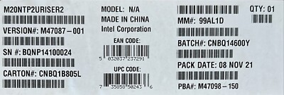 Intel M20NTP2URISER2 2U PCIe Riser 1x16 2x8 PCIe slot NEW BROWN BOX