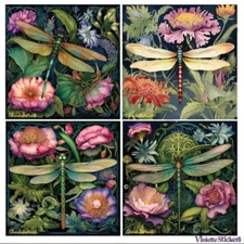 Violette Stickers - Dragonfly - 1 Sticker Sheet - Stationary - Scrapbook