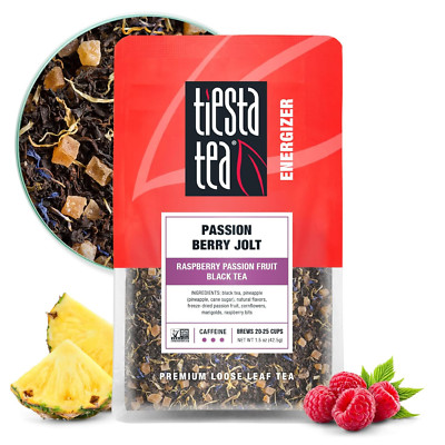 - Passion Berry Jolt | Loose Leaf | Raspberry Passion Fruit Black Tea | Premium 