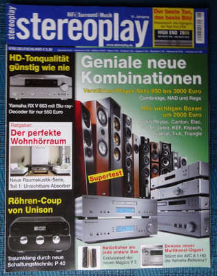 STEREOPLAY 6/08, MAGICO V 3,AVC A 1 HD,UNISON p 40,KEF XQ 30,JAMO C 807,ELAC 247
