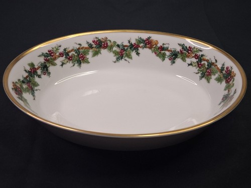 The Holly and Ivy Servierschale 1993 Macys 9" Weihnachten große Schale Royal Gallery